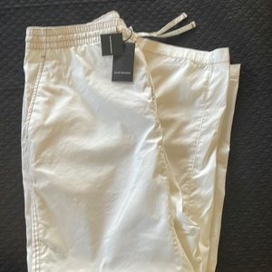 Club Monaco white drawstring pants